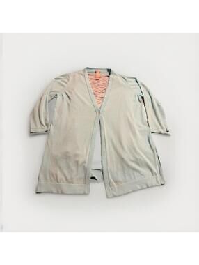 Chicos Open Front Long Cardigan Sky Blue With Tank Top Blouse 2 (L) (A15)